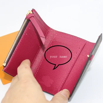 

100% genuine leather women wallet designer designer brand wallet with gift box dust bag free shipping