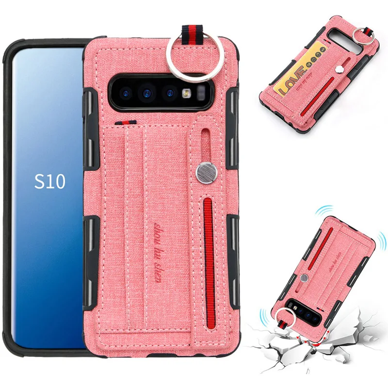 Чехол браслет для Samsung NOTE 8 9 10 держатель карт с кольцом S8 S8PLUS S9 PLUS LITE