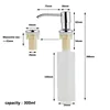 Tuqiu Kitchen Sink Soap Dispenser Stainless Steel Soap Dispenser Bathroom 300ML Soap Dispenser Black/Gold/Chrome/Nickel 2