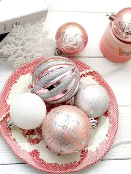 

4pcs Christmas Decorations Balls Tree Ornaments Large Foam Styrofoam Decoration Toys On The Christmas Tree 8cm Ball Baubles New