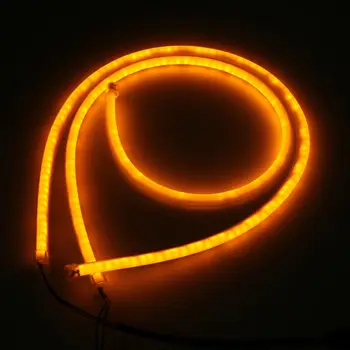 

Sequential Headlight strip Lights LED DRL Dynamic Turn Signal White&Amber
