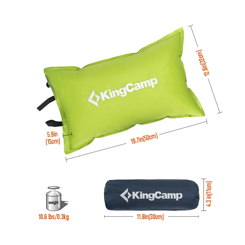 KingCamp походная Подушка портативная самонадувающаяся подушка для кемпинга ультра-светильник подушки для путешествий на открытом воздухе для пеших прогулок
