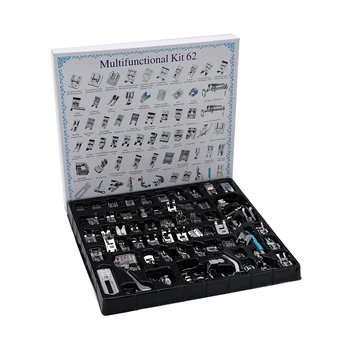 

62pcs Sewing Machine Supplies Presser Foot Feet for Sewing Machines Feet Kit Set With Box For Brother Singer