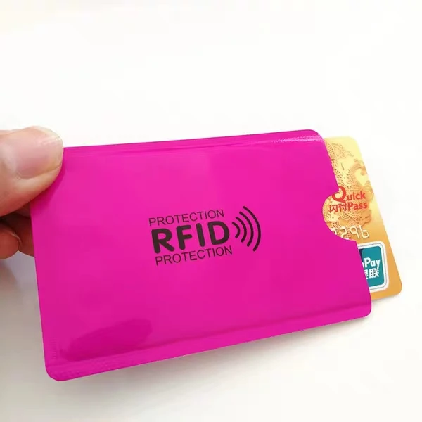 10 шт./лот анти-сканирующий RFID кошелек анти-магнитный NFC держатель для карт RFID карта защита блокировка ридер замок ID банк чехол для кредитных карт - Цвет: Purple Red