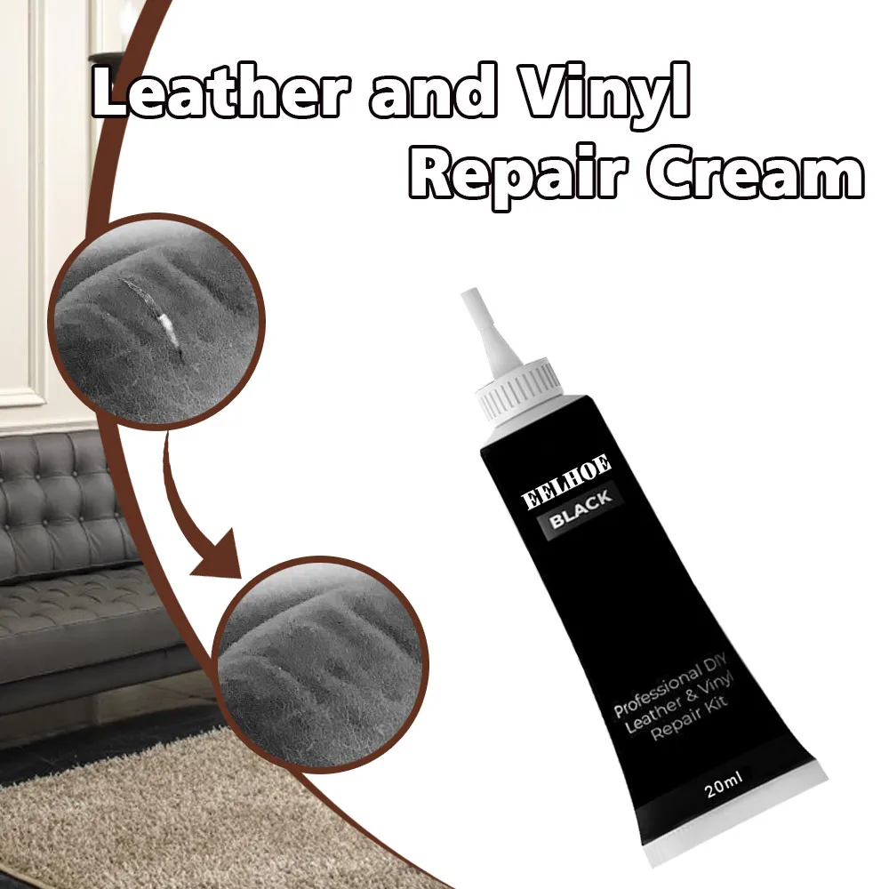 High Quality Black Leather And Vinyl Repair Kit- Furniture Couch Car Seats Sofa Jacket Shoes Cleaner Skin Repair Paint Dec 6t