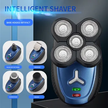 

Electric Shaver Razor Men Rechargeable Washing 5 Head Bald Machine Five In One Multi-function Maquina De Cortar Cabelo Beard