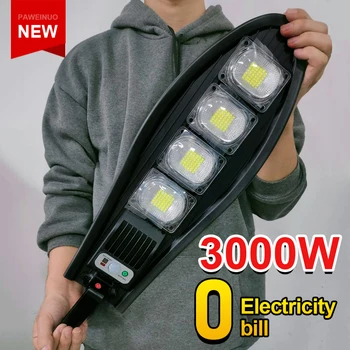 Newest 3000W Outdoor Solar LED Light 4 Modes 1500W Solar Light Lamp Waterproof Motion Sensor Sunlight Yard Garden Street Lamp 1