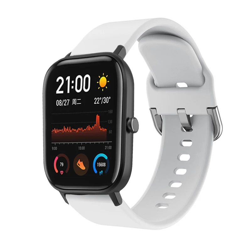 Для Xiaomi Amazfit Gts 20 мм спортивный силиконовый ремешок Смарт-часы ремешок для Amazfit Gtr 47 мм полосы ремешок аксессуары
