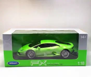 

Welly 1:18 Lamborghini Huracan LP610-4 Green Racing Diecast Car Model NEW IN BOX