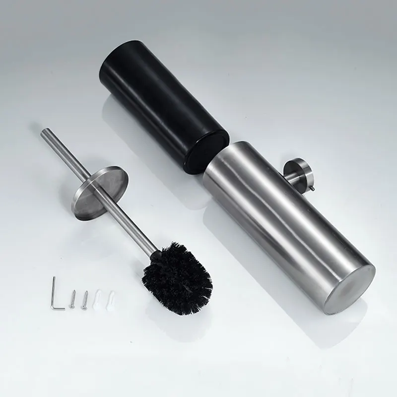 COOANHO Toilet Brush Holder Wall-Mounted SUS304 Stainless Steel Toilet cleaning kit Brush for Bathroom (Brushed) bathroom accessories toilet brush set toilet brush holder