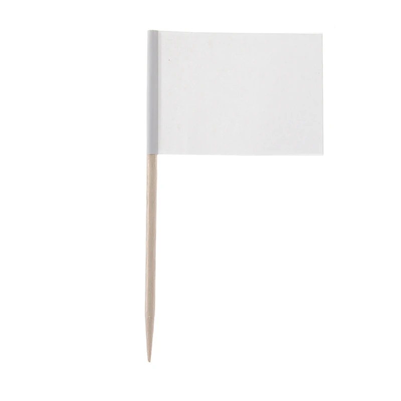 100 шт Гоночный флаг зубочистки флаг выбор закуска зубочистки Фруктовые палочки для коктейлей вечерние аксессуары-белый
