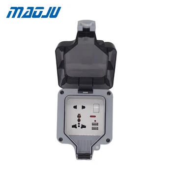 

one gang 5 holes USB outdoor waterproof socket