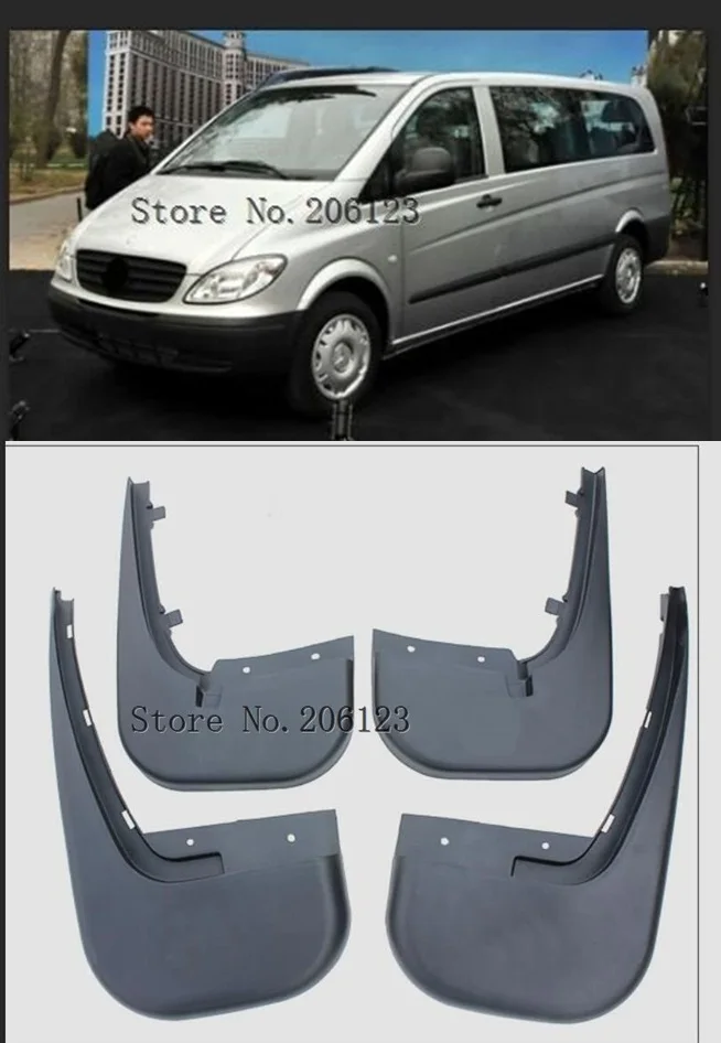 4 шт. брызговики для Benz Vito Viano W639 2006 2007 2008 2009 2010 аксессуары брызговиков|Грязезащита|