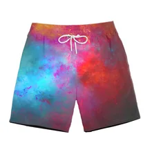 Мужские летние новые шорты, цветные повседневные короткие штаны с красивым забавным 3d принтом, быстросохнущие шорты, винтажные шорты