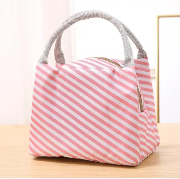 Stripe Muchacha бренд путешествия портативный Оксфорд дети школы кулер Tote Box термоизолированные свежие сумки для обедов - Цвет: Stripe