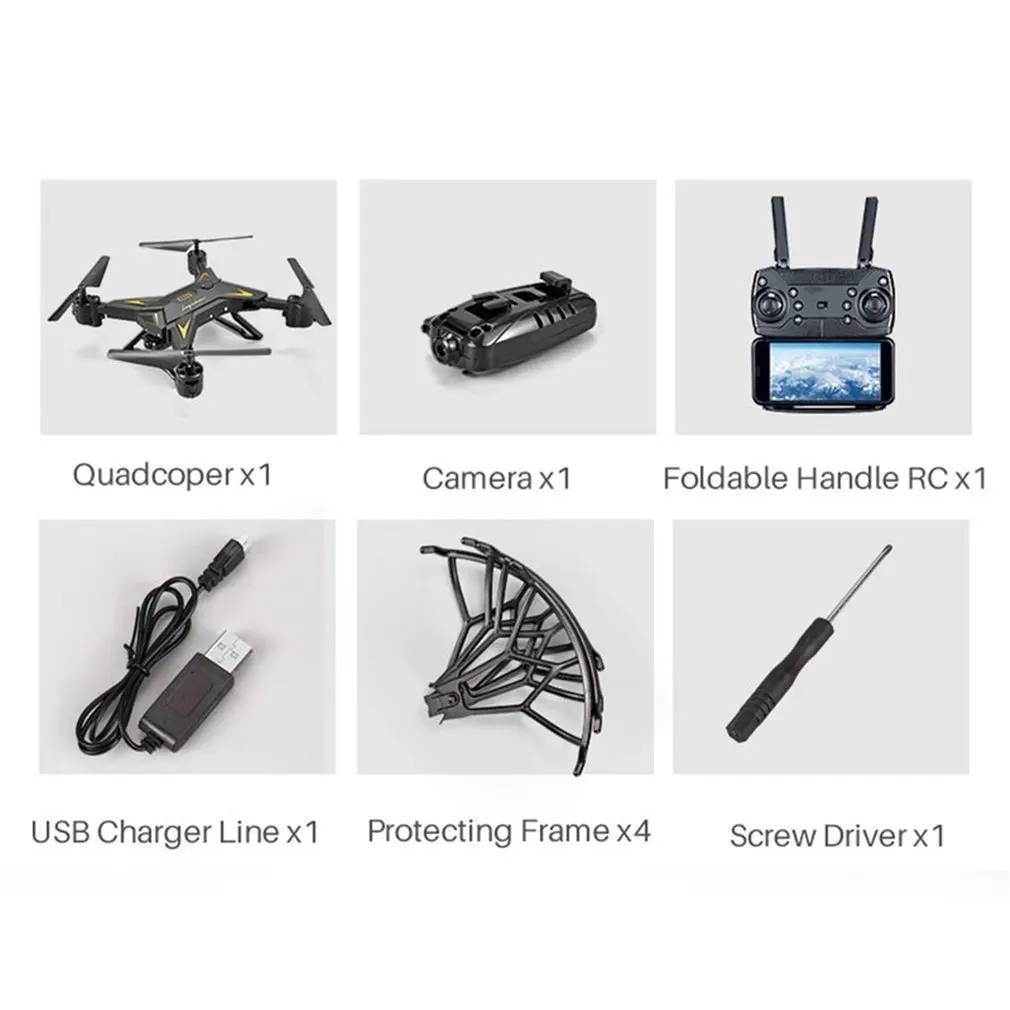 

RC Helicopter KY601S Professional Drone with Camera HD 1080P WIFI FPV Quadcopter Drone Toys for Kids 15 Minutes Playing Time
