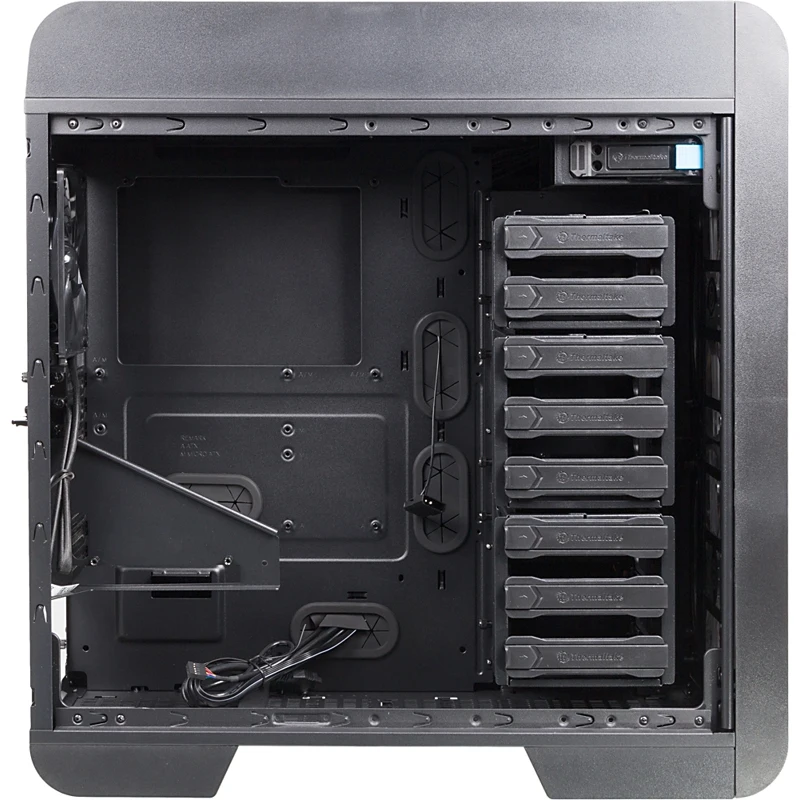 Корпус Thermaltake Core V71 TG черный без БП ATX 2x200mm 2xUSB2.0 2xUSB3.0 audio bott PSU