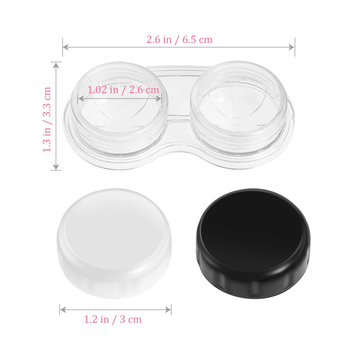 ROSENICE 12 шт. чехол для контактных линз s Kit коробка для контактных линз держатель Контейнер чехол для хранения Eyecare с пинцетом набор(черный и белый