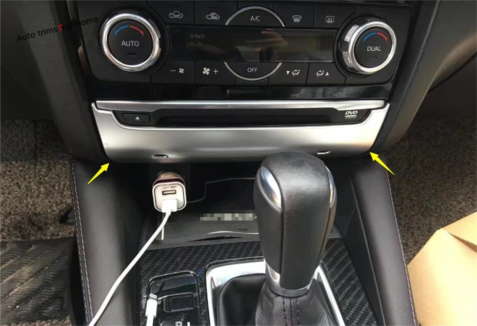 Yimaautoпланки Матовый Интерьер для Mazda 6 ABS CD панель управления украшения полосы крышка отделка