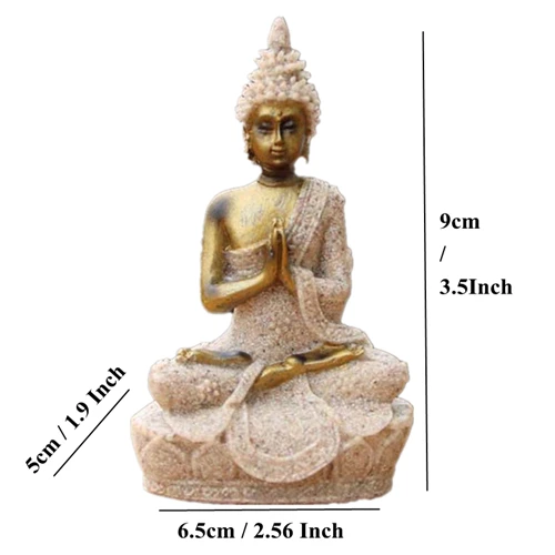 16 стиль статуя Будды природный песчаник таиландский Будда скульптура Индус фэншуй миниатюрный домашний декор Статуэтка Медитация - Цвет: Buddha 137