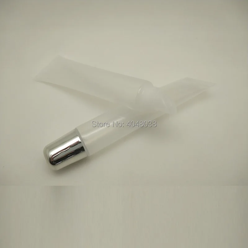 

10g 15g 20g Lipgloss Squeeze Tubes Gold Silver Lid Cosmetic Packaging Clear Private Label Empty Lip Gloss Squeeze Tubes 100pcs