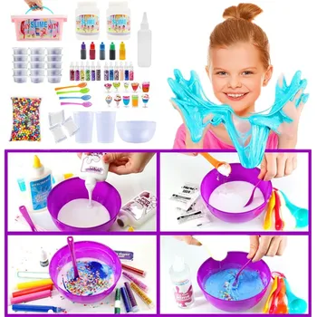 

Slime DIY Mud Kit Slime Supplies Gifts Making Set Sensory Play Stress Relief Toy Soft Mud For Kids DIY Kit Educational Toys