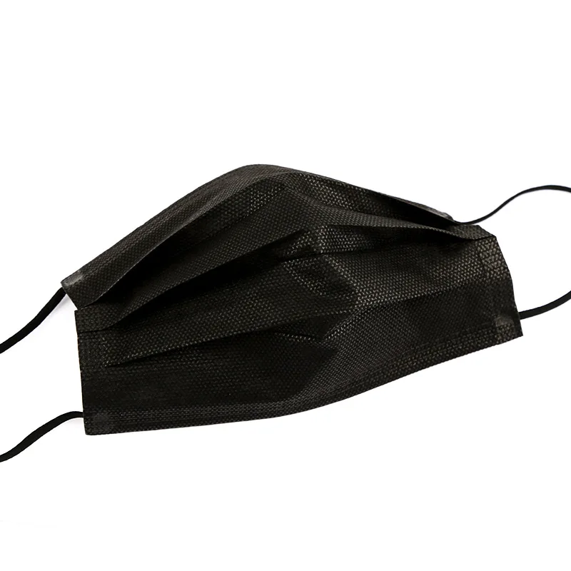 Disposable-Black-Adult-Protective-Mask-Anti-Dust-Anti-Droplets-3-Layers-Filter-Earloop-Non-Woven-Face66