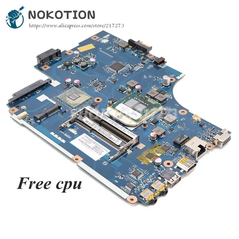 NOKOTION MBWJU02001 Мб. WJU02.001 для Acer aspire 5742 5742 г Материнская плата ноутбука NEW70 LA-5892P HM55 UMA DDR3 Бесплатная ЦП