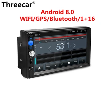 

Threecar 2 din Android 8.0 universal Car Radio Mirror link android radio Player GPS NAVIGATION WIFI Bluetooth MP5 Player