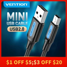 Vention Mini USB Cable Mini USB 2.0 to USB Fast Data Charger Cable for MP3 MP4 Player Car GPS Digital Camera HDD Mini USB