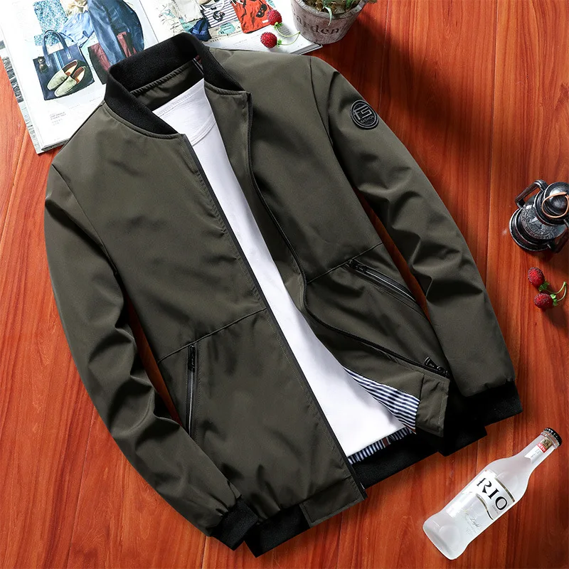 Jacket Men's 2019 Autumn New Style Men Jacket Solid Color Thin Men Trend Jacket Casual Coat