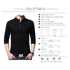 BROWON Brand Autumn Casual Mens T Shirts Fashion 2022 Sold Color Mandarin Collar Long Sleeve T-Shirt Luxury Plus Size M-5XL ► Photo 3/6