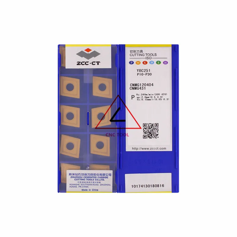 

CNMG120404 YBC251 10pcs Original CHINA ZCCCT Turning Inserts