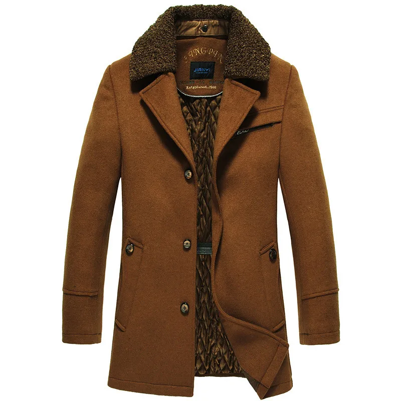 Jacket Mens Long Woolen Coat Warm Windbreaker Winter Coat Korean Version Jaqueta Masculino Streetwear Camel Wine Thick Clothes Jacket Mens Long Woolen Coat Warm Windbreaker Winter Coat Korean Version Jaqueta Masculino Streetwear Camel Wine Thick Clothes