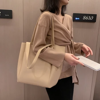 

Hot Sale Women Handbag Large Capacity Shoulder Bags High Quality PU Leather Shoulder Bags Ladies Wild Bags Sac A Main Femme