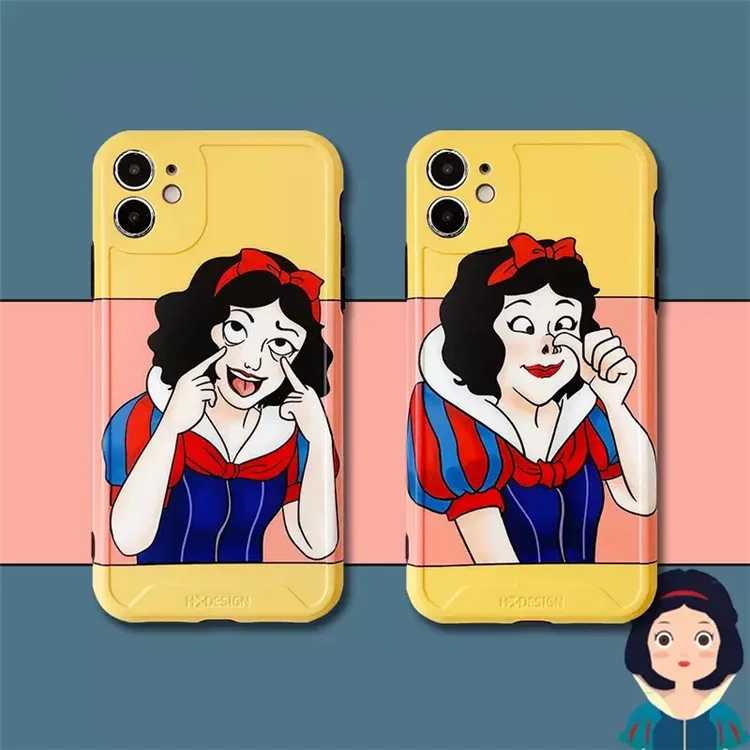 

Funny cartoon snow White princess Cute Phone Case For iPhone 11 Pro Max Case Silicone cover for iPhone XS XR X 7 8 Plus SE case