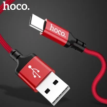 HOCO, кабель usb type-C, 2А, кабель USB C, кабель передачи данных для быстрой зарядки, кабель USB type-C для зарядки Galaxy S8 Plus, Xiaomi 6 Mi5