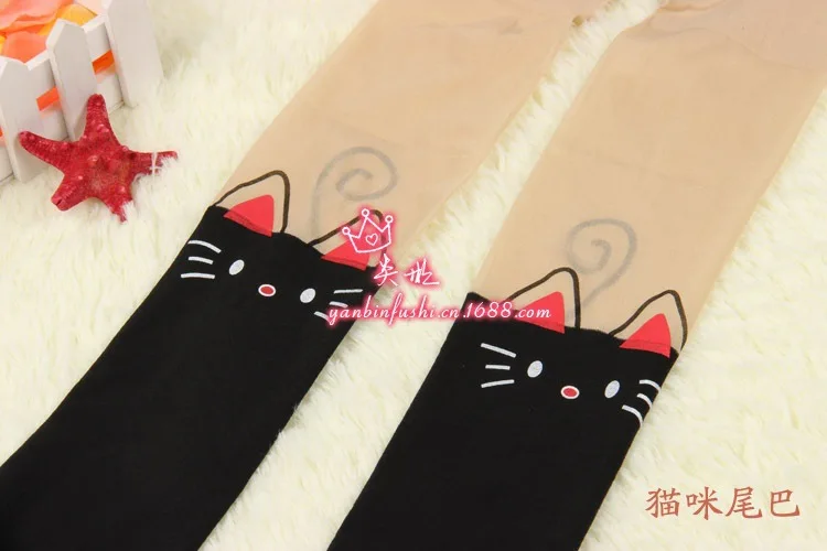 Новые модные женские Лосины Плюс Размер колготки hello kitty милые колготки Kawaii платье туго