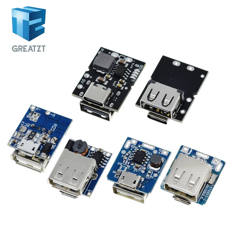 Тип-C/Micro USB 5V 1A 2A повышающий преобразователь постоянного тока с Мощность модуль
