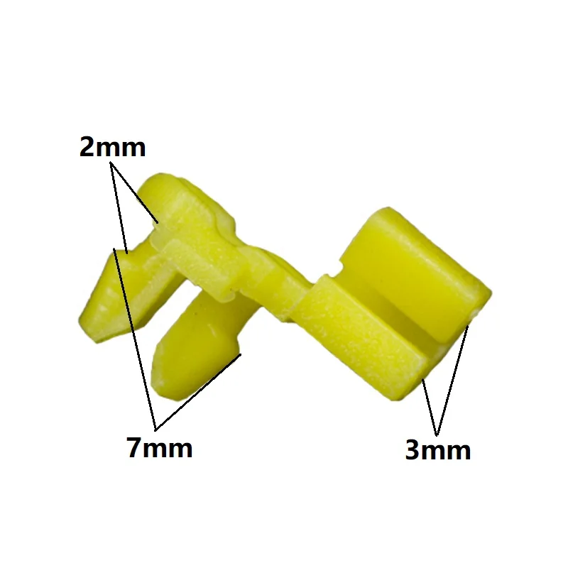

KA LI LI Auto Car Door Side Lock Rod Fixed Clips Yellow Nylon Snap Buckle