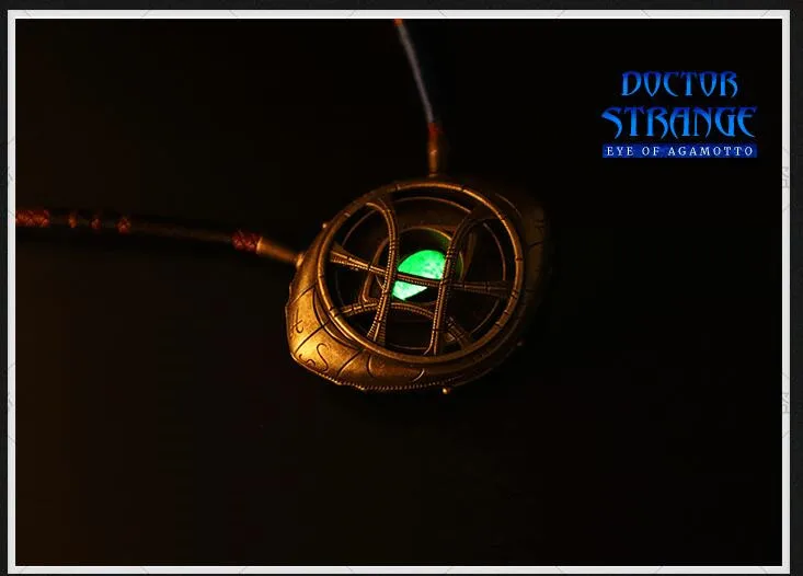 Мстители 4 Мстители Endgame Dr. stranna Eye Of Agamotto реквизит амулет серебристое ожерелье кулон 1:1 модель игрушки коллекционная