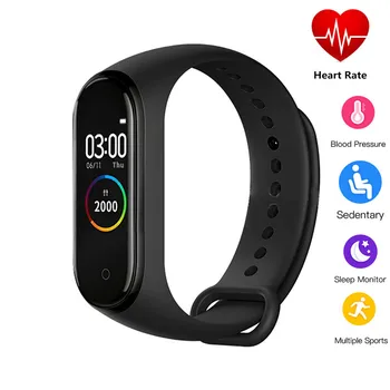 

M4 Smart Bracelet Fitness Tracker Sport Watch Band 4 Heart Rate Blood Pressure Monitor Health Wristband For XiaoMi IOS Phone