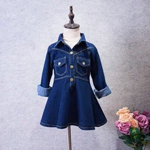 От 3 до 7 лет; детское платье; сезон весна-осень; джинсовые куртки с длинными рукавами в Корейском стиле для девочек; одежда для малышей; детское платье высокого качества