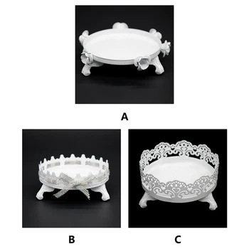 

Vintage Handmade Cake Stand Fruit Plate Decorative Single Layer Home Kitchen Wedding Party Dessert Display Cupcake Living Room