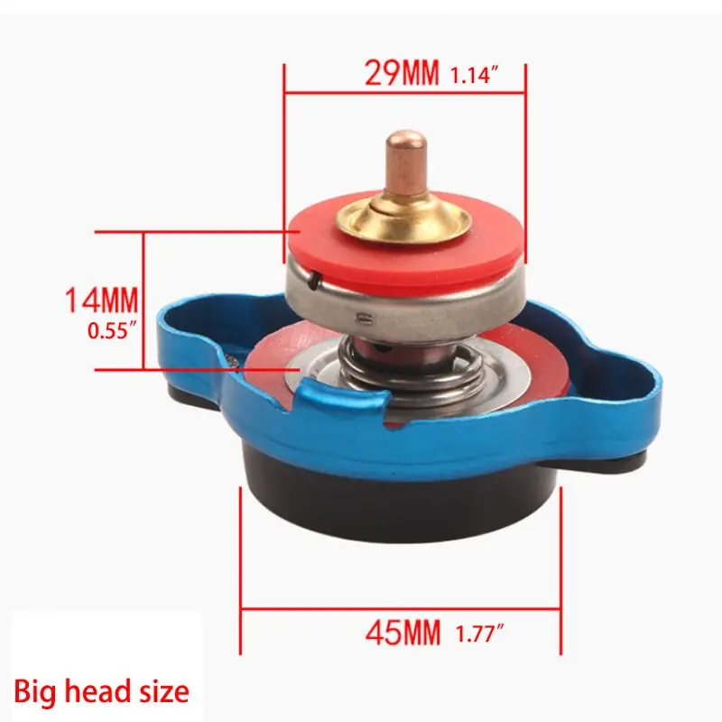 

Car Thermostatic Gauge Radiator Cap 0.9/1.1/1.3 bar Water Temp Meter A6HE