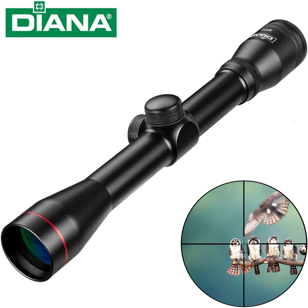 

Tactical 4X32 Riflescope One Tube Glass Double Crosshair Reticle Optical Sight Rifle Scope