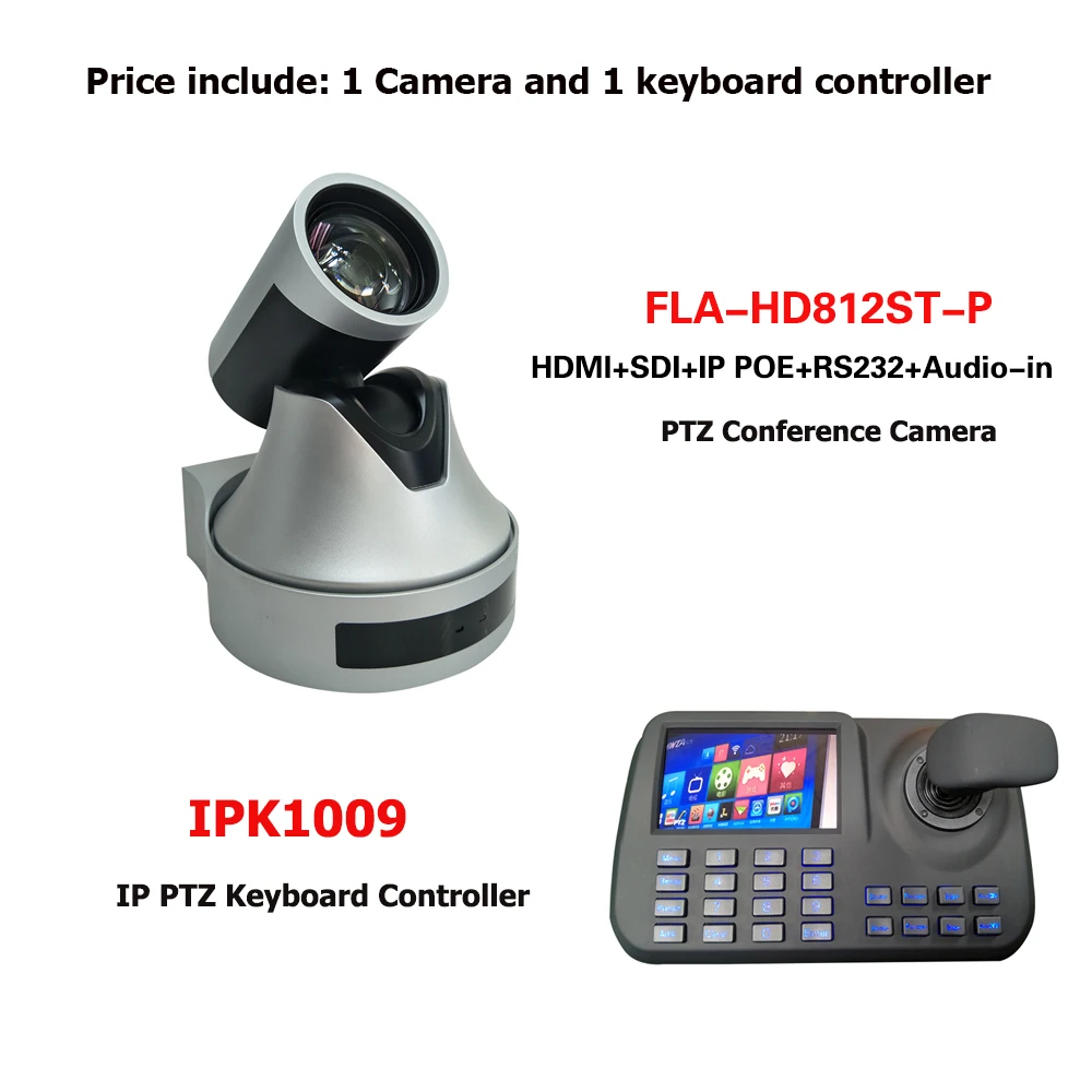 HD 1080P 60fps RS232 RS485 дистанционного Управление POE IP PTZ Камера 12x с USB HDMI SDI + 5 дюймов