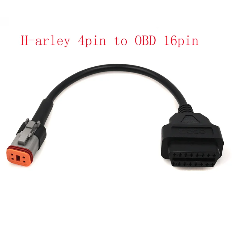

Motorbike OBD2 Adapter OBD 16pin to 4 pin for h-arley Motorcycle 4Pin Motorcycle Locomotive Transfer Diagnostic Connector