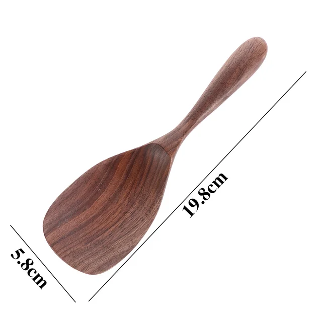 Wooden Kitchen Spoon Teak Wood Rice Spoon Rice Paddle Wood Tablespoon Big Potato Serving Spoon Wooden Kitchen Utensils Tableware C