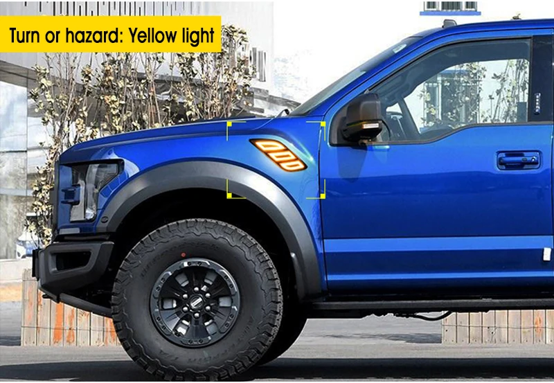 Sanvi 2 шт. Автомобильная фара крыла для ford Raptor F150 светодиодный световой сигнал дневного света
